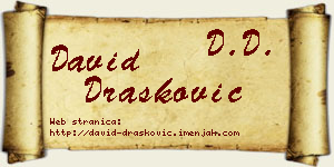 David Drašković vizit kartica